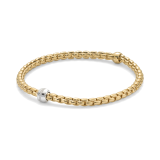 18K Yellow Gold Diamond EK Bracelet
