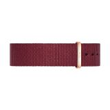 Classic Roselyn 18mm Rose Gold Plated Wine Strap
