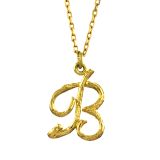 Alex Monroe Letter B Initial Necklace