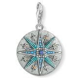 Vintage Star Disc Sterling Silver Charm