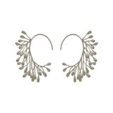 Alex Monroe Sterling Silver Fennel Pod Hoop Earrings