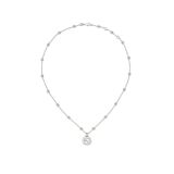 Interlocking Sterling Silver Pendant Necklace