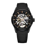 Raymond Weil Freelancer 43mm Black Dial Automatic Leather Bracelet Watch 2785-bc5-20001