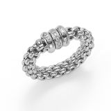 Fope 18k Gold Mesh and Diamond Ring