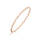 9K Rose Gold Round Twist Solid Bangle
