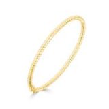 9K Gold Round Twist Solid Bangle