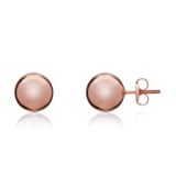 9k Rose Gold 8mm Ball Stud Earrings