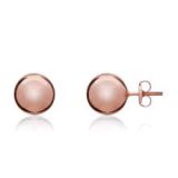 9k Rose Gold 9mm Ball Stud Earrings