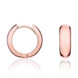 Weir Collection 9k Rose Gold Rounded Huggy Earrings