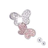 18k rose gold pink sapphire and diamond butterfly necklace