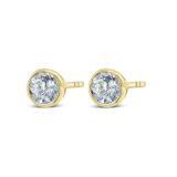 Aquamarine Round Stud Earrings