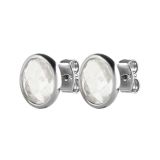 Renita White Stones Stud Earrings