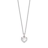 Little star silver plain small heart pendant and chain