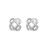 9k White Gold Celtic Design Stud Earrings