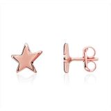 Weir Collection 9k Rose Gold Polish Star Earrings