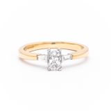 18k Yellow Gold & Radiant Diamond Ring