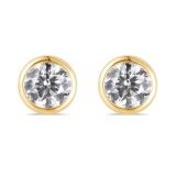 18k Yellow Gold and 0.30ct Diamond Stud Earrings