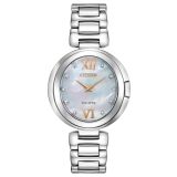 Capella Diamond 34mm, Mother of Pearl Dial, Stainless Steel Eco-Drive Watch