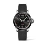 Conquest V.H.P 41mm Stainless Steel Quartz Rubber Strap Watch