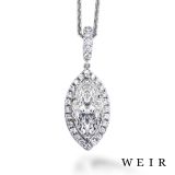 Platinum and marquise cut pendant