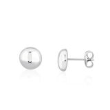 Weir Collection 9k White Gold  Button Stud Earrings