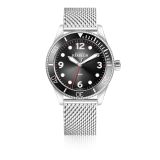 Trophy 42mm, Black Dial, Quartz Movement, Stainless Steel Watch