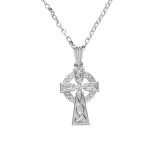 Sterling Silver Small Celtic Cross Pendant Necklace