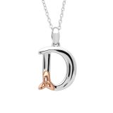 Sterling Silver Celtic Letter D Initial Pendant