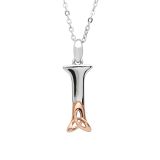 Sterling Silver Celtic Letter I Initial Pendant