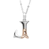 Sterling Silver Celtic Initial J Pendant