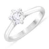 Weir Collection Platinum .80ct Round Brilliant Diamond Solitaire Ring