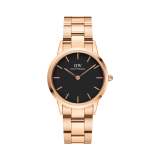 Iconic Link 32mm Black Dial Rose Gold Plated Watch