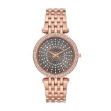 Darci 39mm, Grey Dial, Quartz Movement, Stainless Steel & Rose Gold PVD Crystal Pave Watch