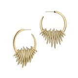 Shaun Leane Quill Hoop Earrings Yellow Gold Vermeil