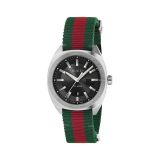 GG2570 41mm, Black Dial, Quartz Movement, Stainless Steel Case, Green & Red Nylon Strap Watch
