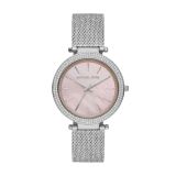 Darci 39mm, Pink Mother of Pearl Dial, Quartz Movement, Crystal Set Stainless Steel Watch