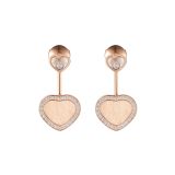 Happy Hearts 18k Rose Gold Diamond Surround Earrings Chopard x 007 Limited Edition