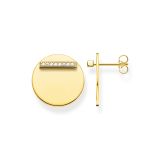Together Disc Gold Plated Stud Earrings