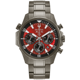 Bulova Red Dial Marine Star Chronograph Watch