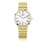Epsilon 38mm, White Dial, Quartz Movement, Stainless Steel & Gold PVD Watch