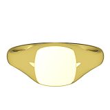 Weir Collection 9 Carat Yellow Gold Signet Ring Cushion Plain