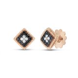 Roberto Coin Palazza Ducale Rose Gold Black & White Diamond Earrings