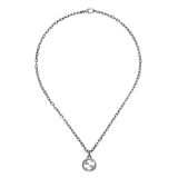 Interlocking Sterling Silver Aged Necklace