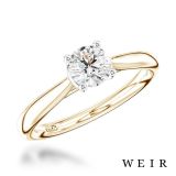 18k .61ct Round Brilliant Cut Diamond Solitaire Ring