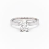 Platinum Lab Grown Oval Diamond Solitaire Ring