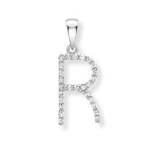 Weir Collection Diamond "R" Initial with 9 Carat White Gold