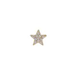 9k Large Cubic Star Piercing Single Earring