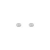 GG Running 18k White Gold Diamond Stud Earrings