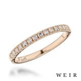 18k Rose Gold Round Brilliant Cut 0.22ct Bridal Ring