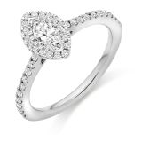 Platinum 0.60ct D SI1 Marquise Cut Diamond Engagement Ring